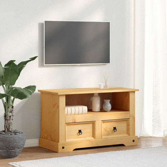 TV-Möbel Trä TV-Bänk mexikansk Coronastil furu 91x43x56 cm