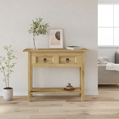 Avlastningsbord Konsollbord Trä mexikansk Coronastil furu 93x34,5x73 cm