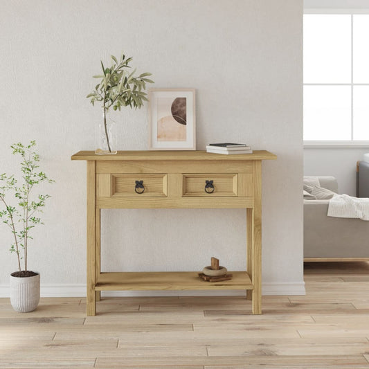 Avlastningsbord Konsollbord Trä mexikansk Coronastil furu 93x34,5x73 cm