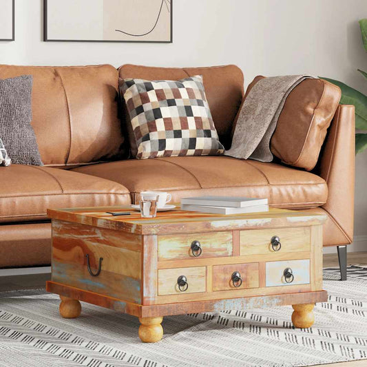 Soffbord Trä i återvunnet Trä 70x70x38 cm