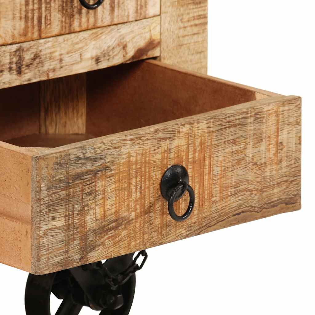 Soffbord Trä grovt mangoträ 70x70x40 cm