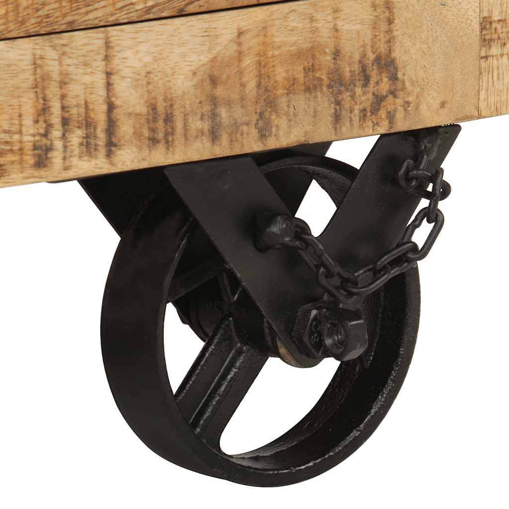 Soffbord Trä grovt mangoträ 70x70x40 cm