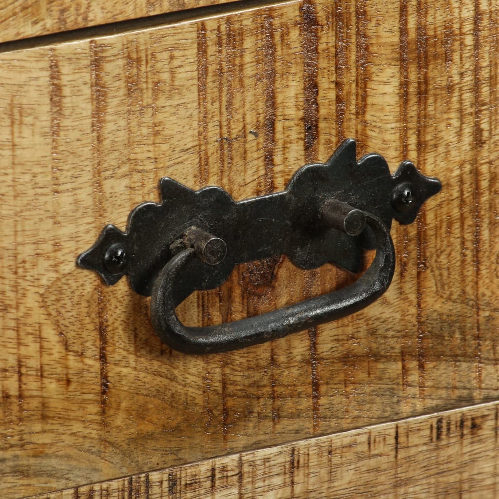 Skänk Trä med 3 lådor grovt mangoträ