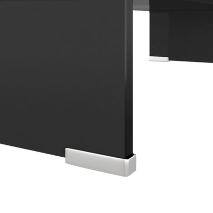 TV-Möbel Svart TV-bord glas 60x25x11 cm