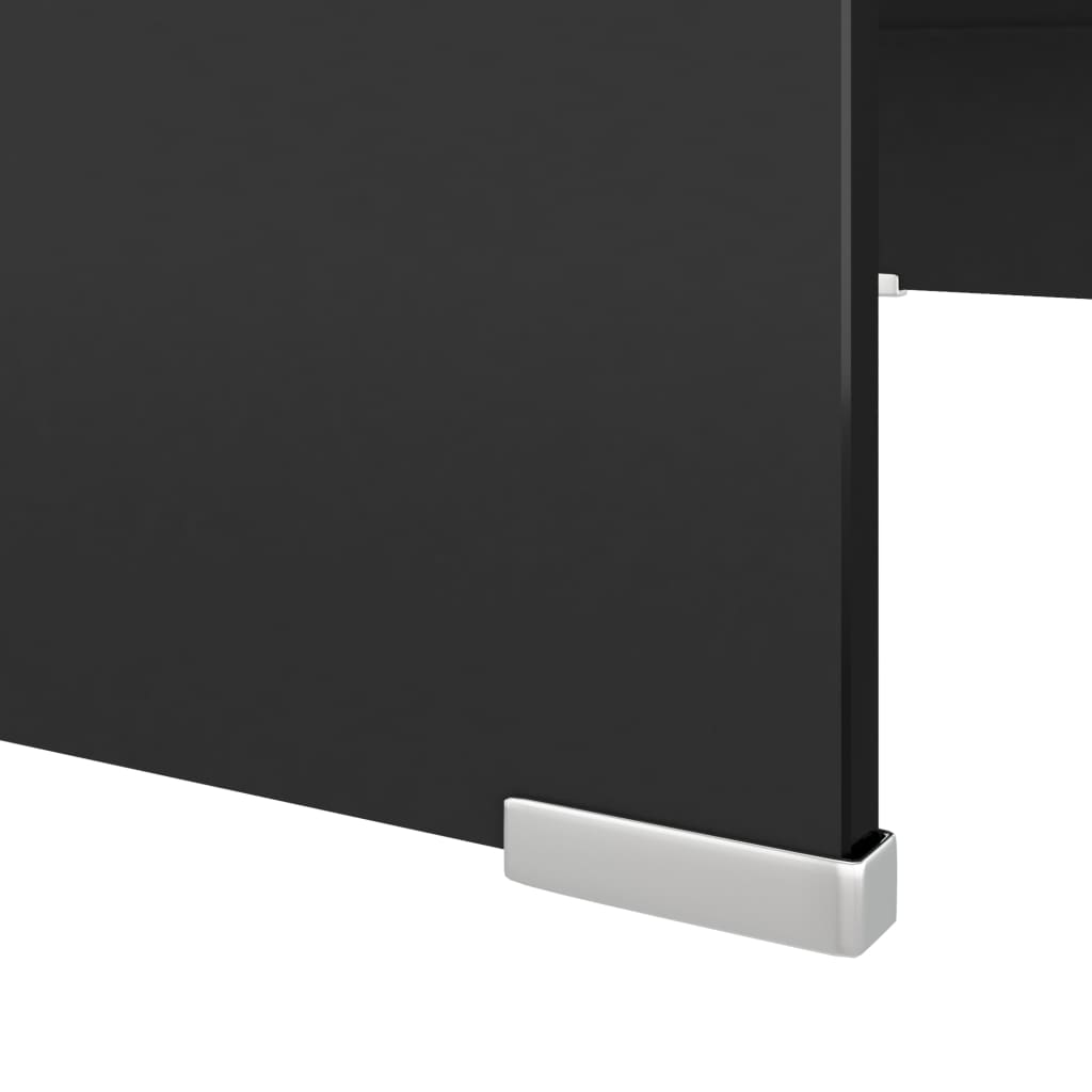 TV-Möbel DIV. Svart TV-bord glas 70x30x13 cm