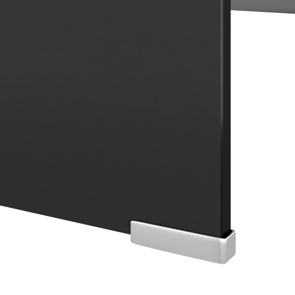 TV-Möbel Svart TV-bord glas 120x30x13 cm