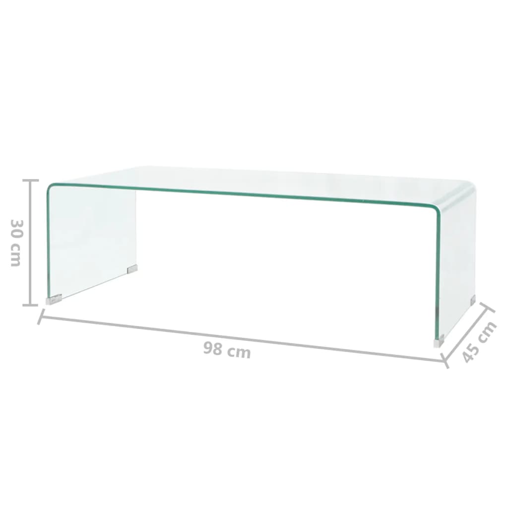 Soffbord DIV. i härdat glas 98x45x30 cm