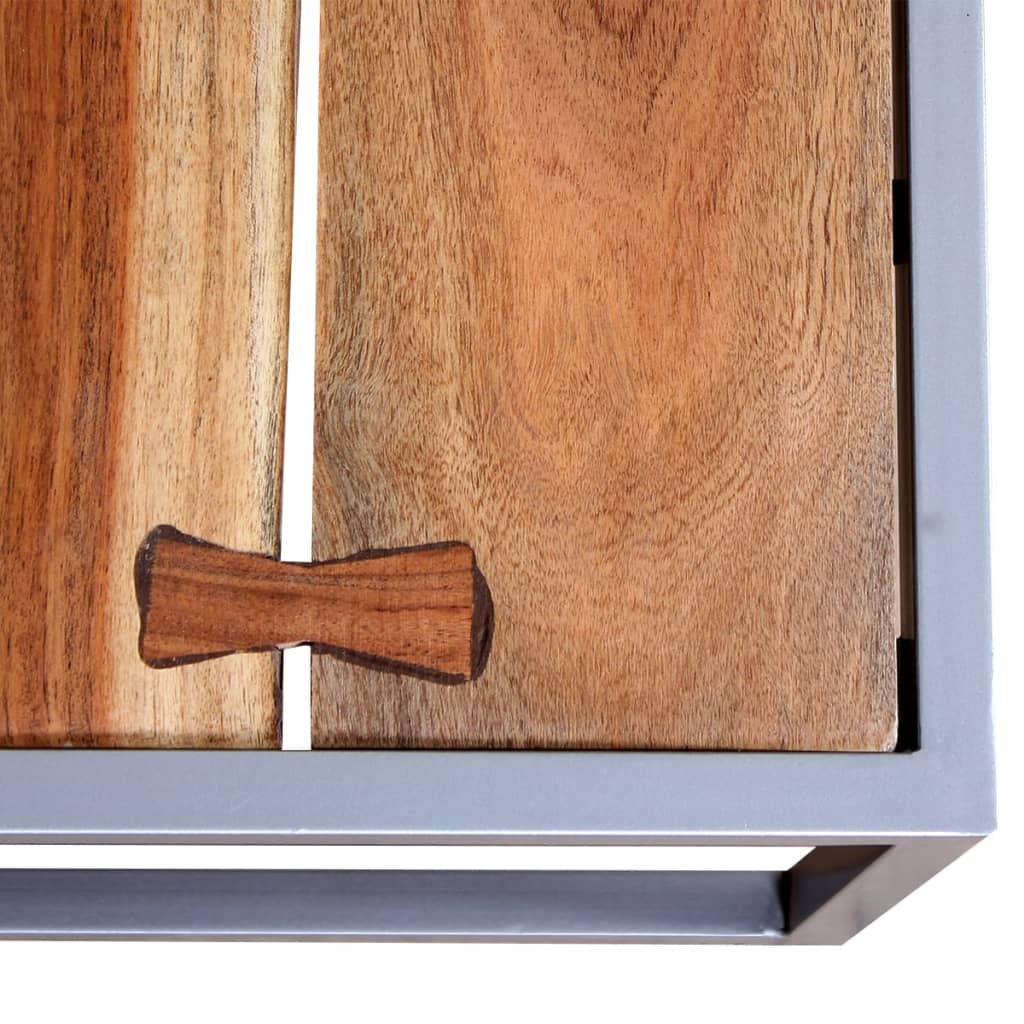 Soffbord Trä massivt akaciaträ 2 st