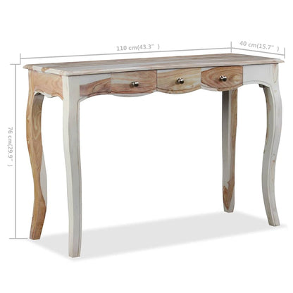Skänk med 3 lådor massivt akasieträ 110x40x76 cm