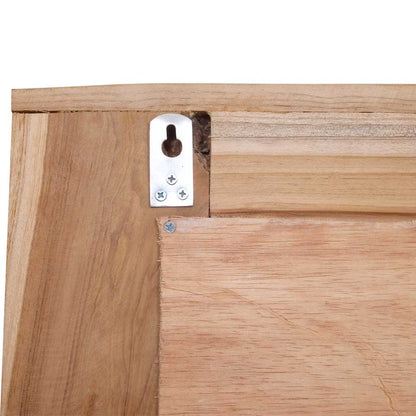 Väggspegel teak 60x60 cm kvadrat
