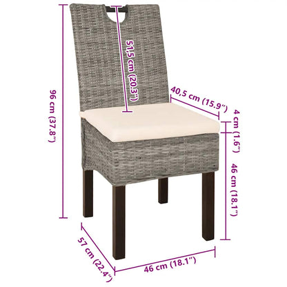 Matstolar 4 st kuburotting mangoträ