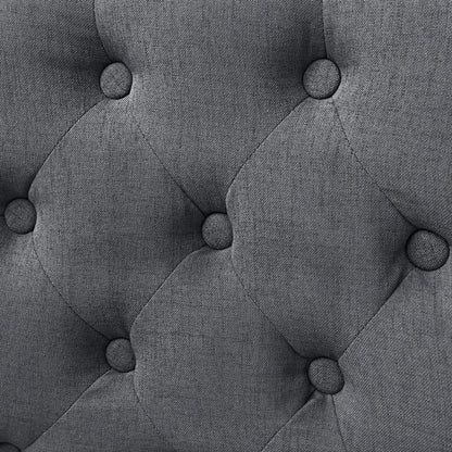 Matstolar 6 st mörkgrå tyg