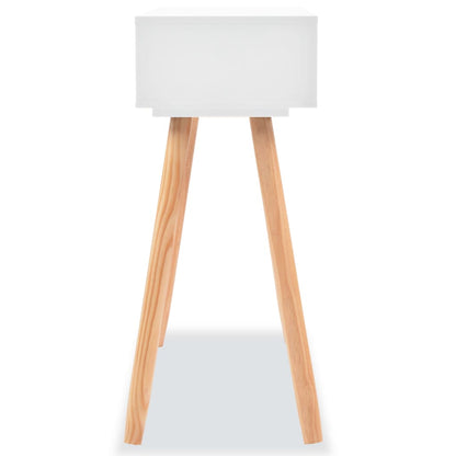 Avlastningsbord Konsollbord Trä massiv furu 80x30x72 cm vit