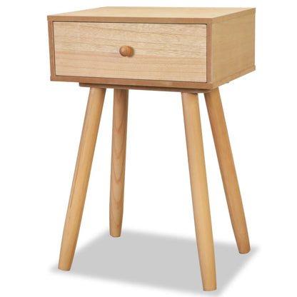 Sängbord 2 st massiv furu 40x30x61 cm brun
