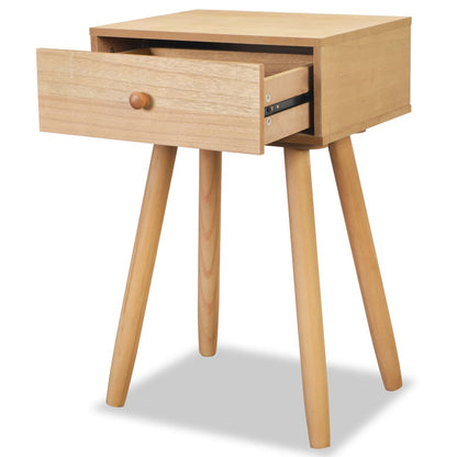 Sängbord 2 st massiv furu 40x30x61 cm brun