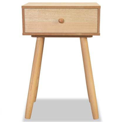 Sängbord 2 st massiv furu 40x30x61 cm brun