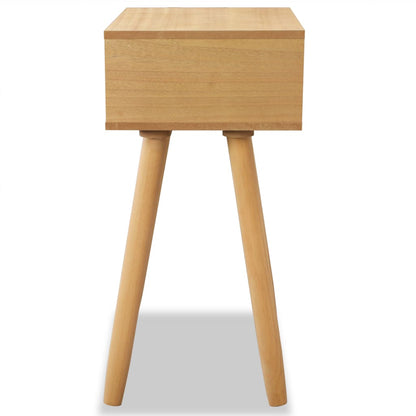 Sängbord 2 st massiv furu 40x30x61 cm brun