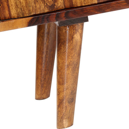 TV-Möbel Trä TV-Bänk massivt sheshamträ 140x30x40 cm