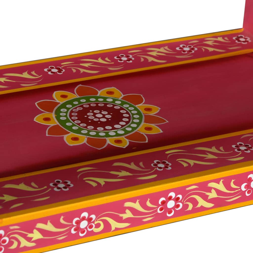 Skänk Trä med lådor massivt mangoträ rosa handmålad