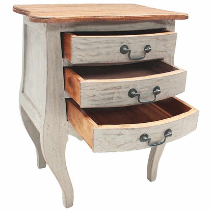 Sängbord massivt mahognyträ 48x35x64 cm