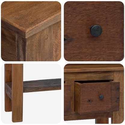 Avlastningsbord Konsollbord Trä blandat återvunnet Trä 80x35x80 cm