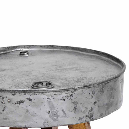 Soffbord Trä blandat återvunnet Trä 60x45 cm silver