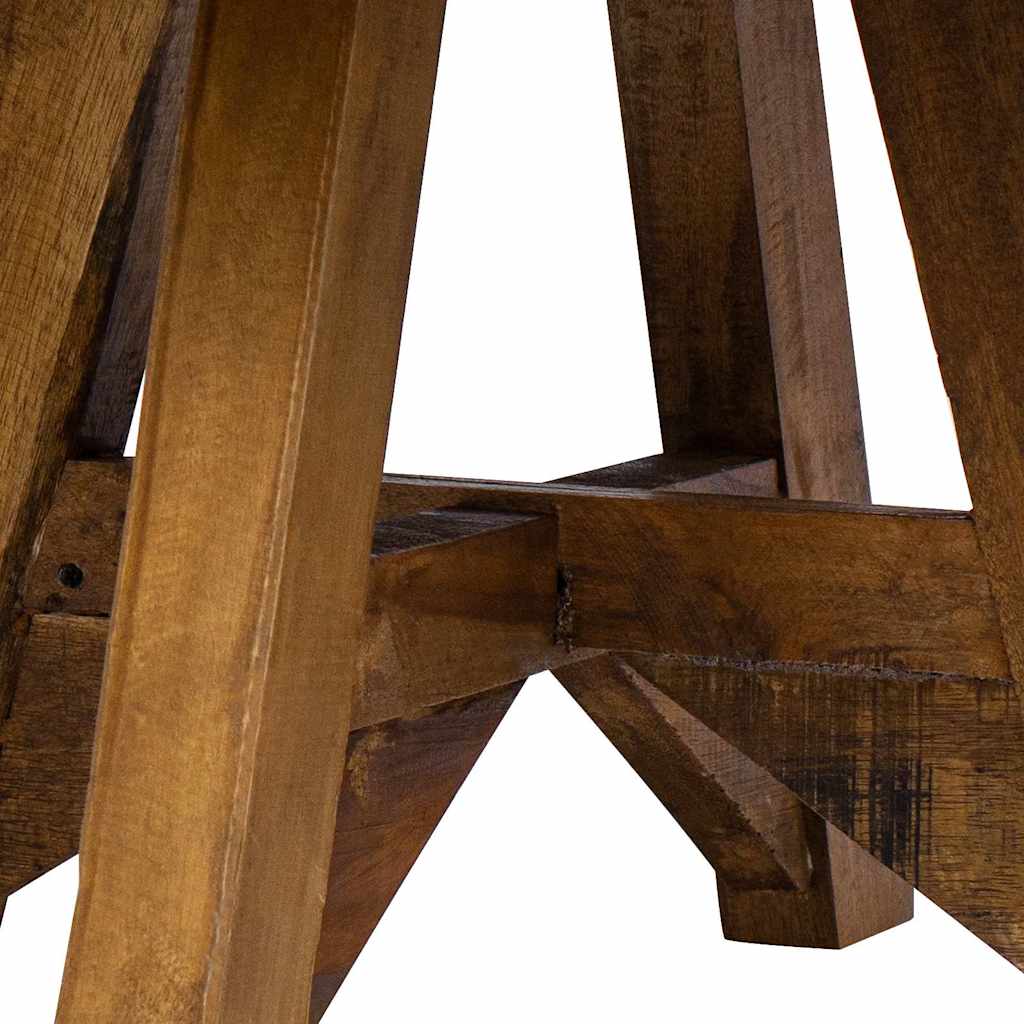 Soffbord Vit Trä i massivt återvunnet Trä 60x45 cm Vit