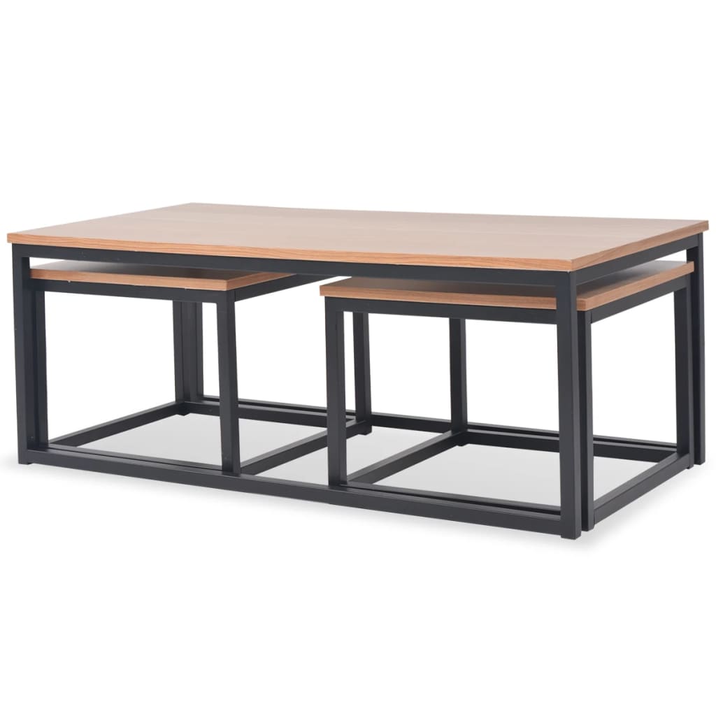 Soffbord Trä 3 st askträ