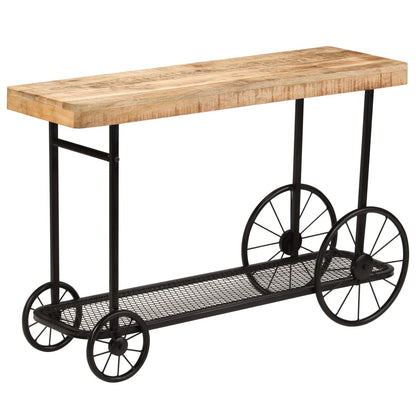 Avlastningsbord Konsollbord Trä massivt mangoträ 115x36x76 cm