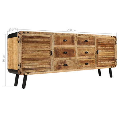 Skänk Trä massivt mangoträ 200x40x80 cm