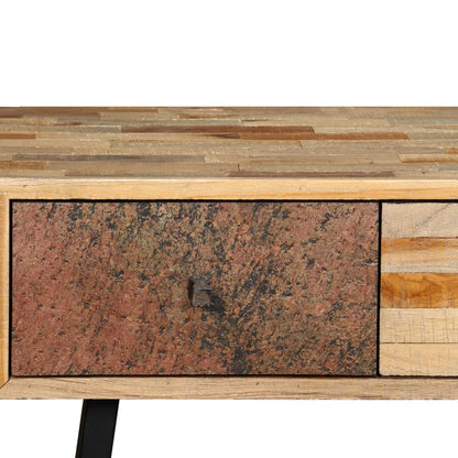 Avlastningsbord Konsollbord Trä massivt återvunnet teakträ 120x30x76 cm