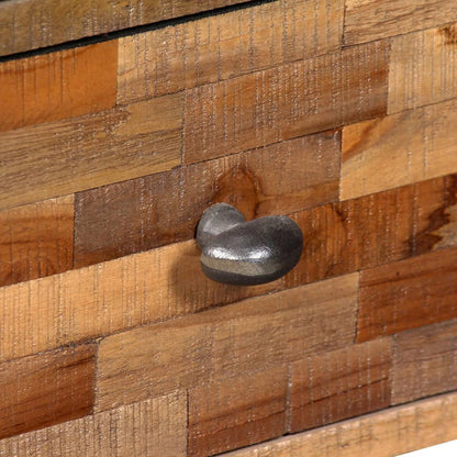 Skåp Trä med 6 lådor massiv återvunnen teak 70x30x76 cm