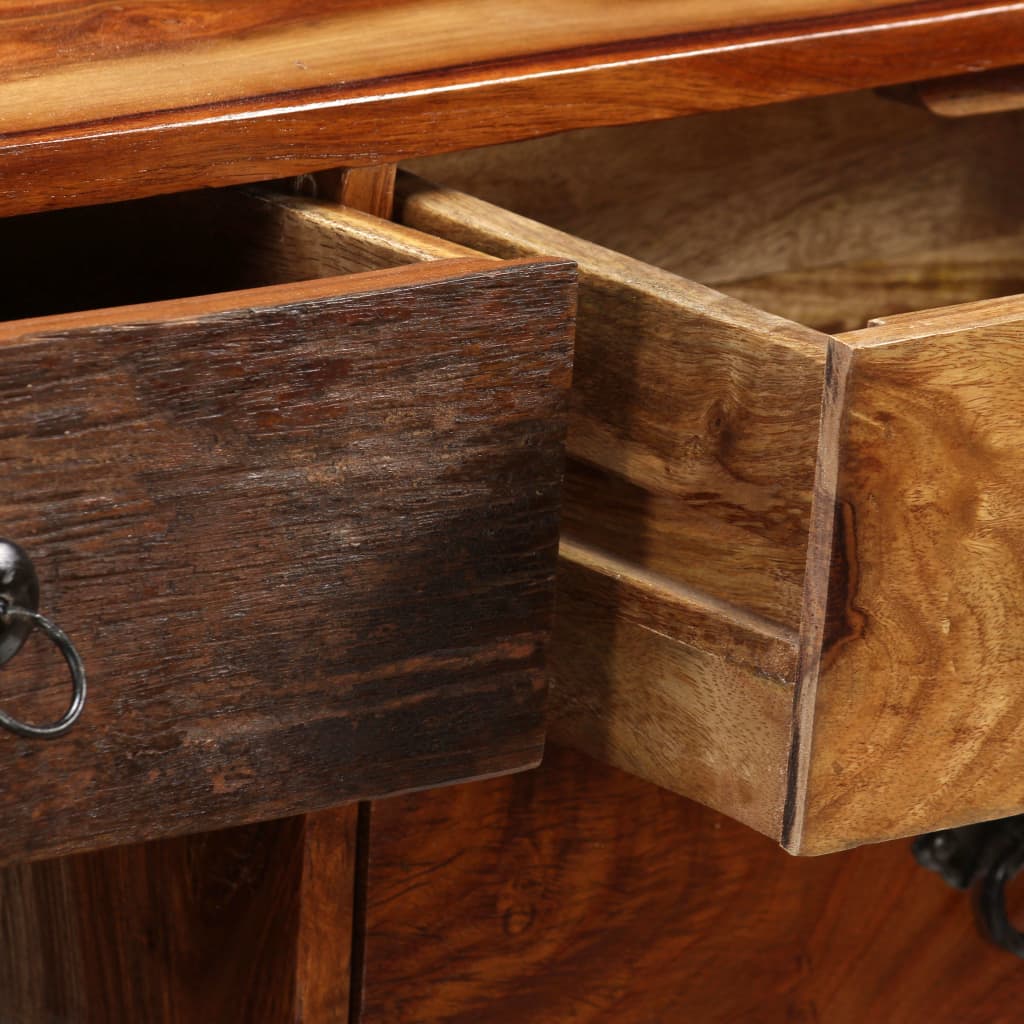 Skänk Trä massivt sheshamträ 140x30x80 cm