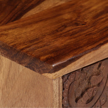 TV-bänk massivt sheshamträ 120x30x40 cm