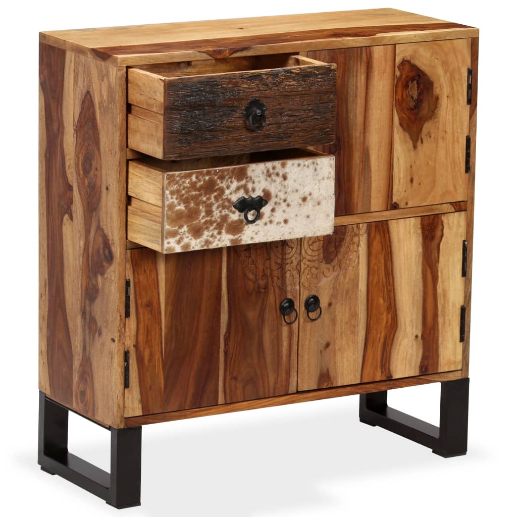 Skänk Trä massivt sheshamträ 70x30x80 cm