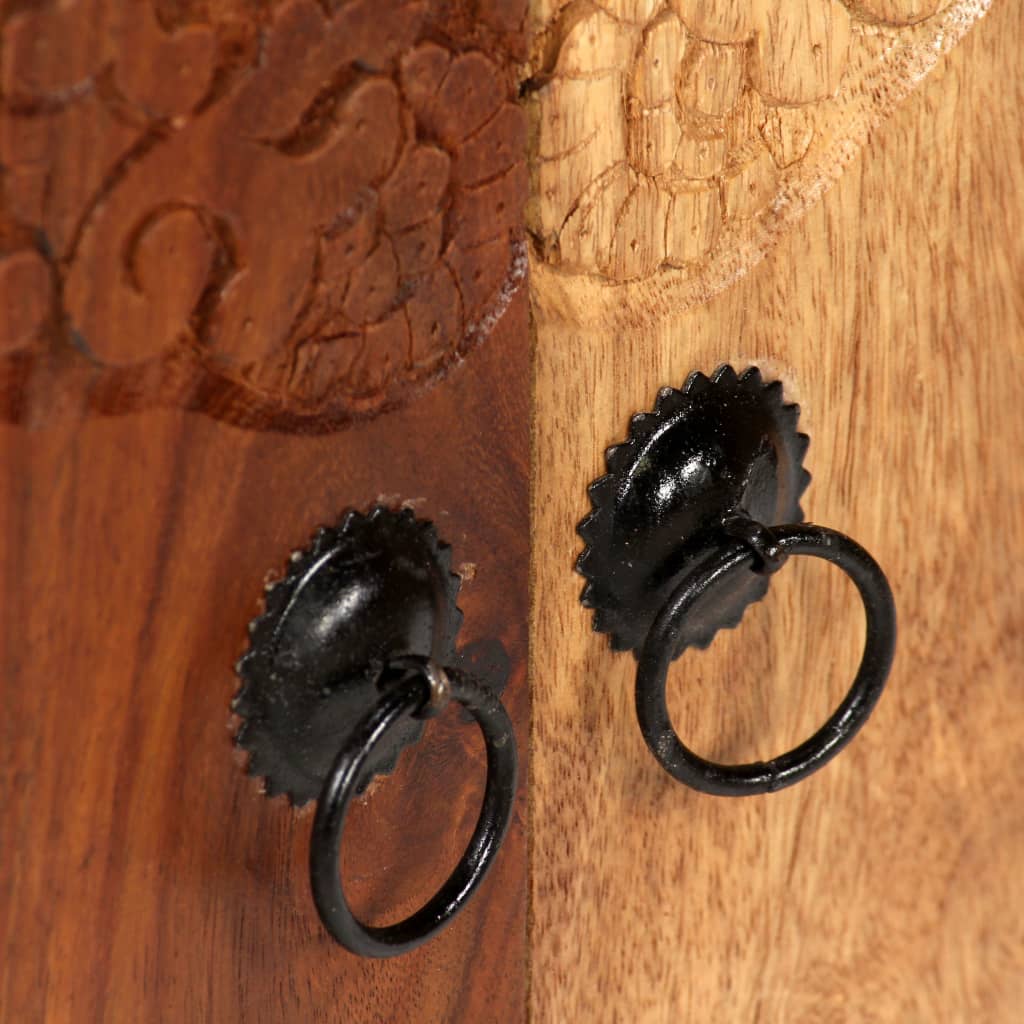 Skänk Trä massivt sheshamträ 70x30x80 cm