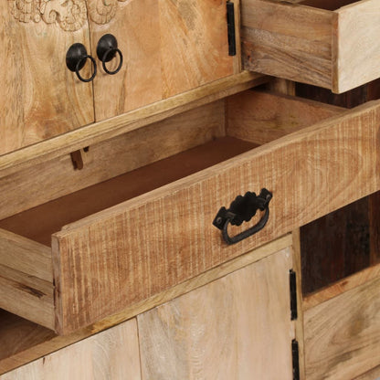 Skänk Trä massivt mangoträ 100x30x130 cm