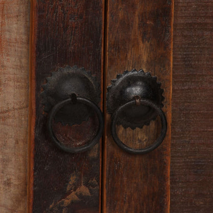 Skänk Trä med hyllor massivt återvunnet Trä 65x30x180 cm