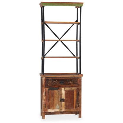 Skänk Trä med hyllor massivt återvunnet Trä 65x30x180 cm
