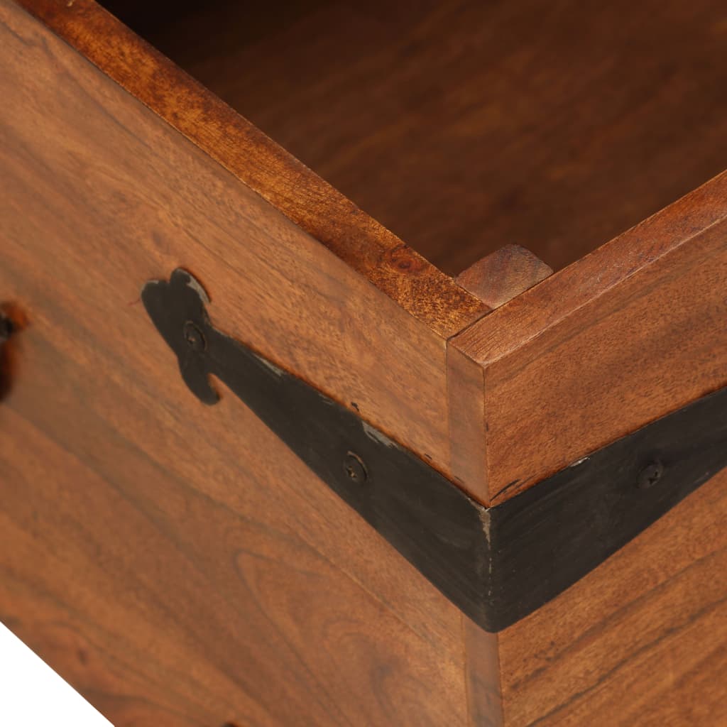 Soffbord Trä massivt akaciaträ med honungsfinish 110x55x35 cm