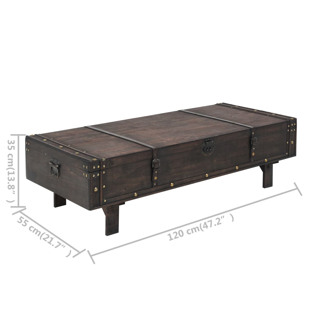 Soffbord DIV. Brun Kista vintagestil 120x55x35 cm