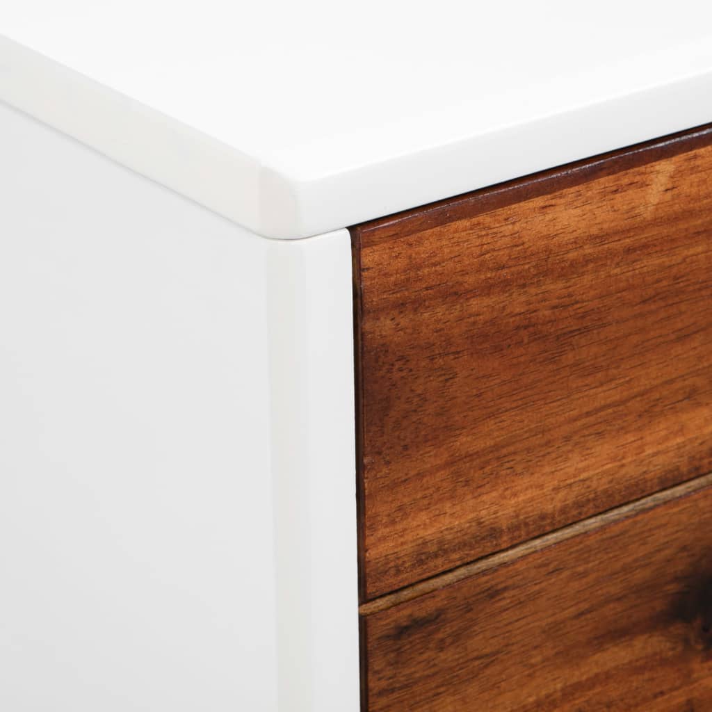 TV-Möbel Trä TV-Bänk massivt akaciaträ 120x35x45 cm