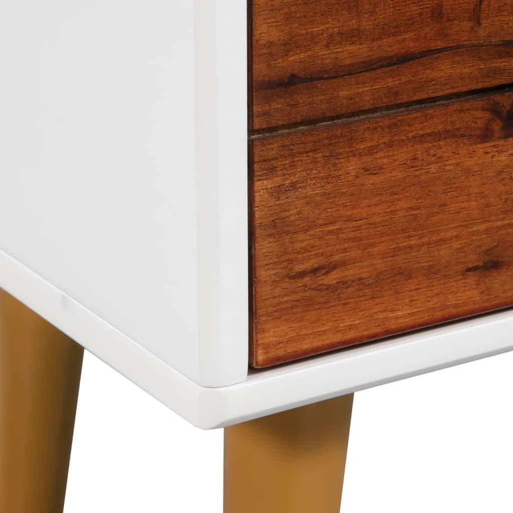 TV-Möbel Trä TV-Bänk massivt akaciaträ 120x35x45 cm