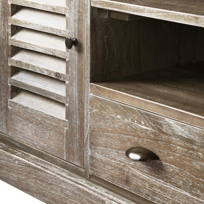 TV-Möbel Trä TV-Bänk massivt minditrä 145x35x60 cm