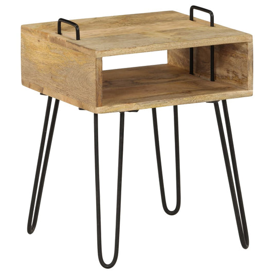 Sängbord Nattduksbord Trä massivt mangoträ 40x34x47 cm