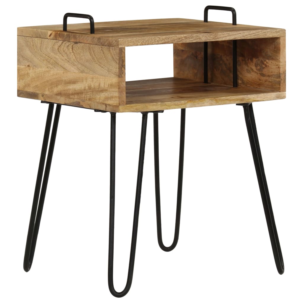 Sängbord Nattduksbord Trä massivt mangoträ 40x34x47 cm