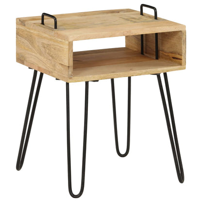 Sängbord Nattduksbord Trä massivt mangoträ 40x34x47 cm