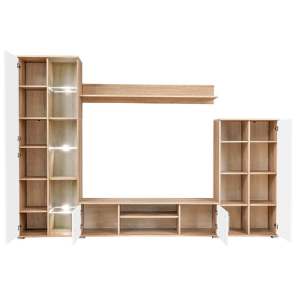 TV-Möbel Sonoma Ek LED och Vit