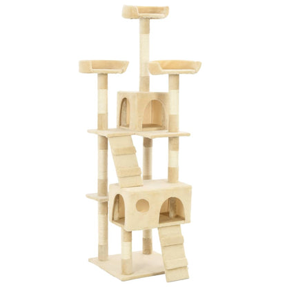 Kattmöbel Katträd med klöspelare i sisal 170 cm beige