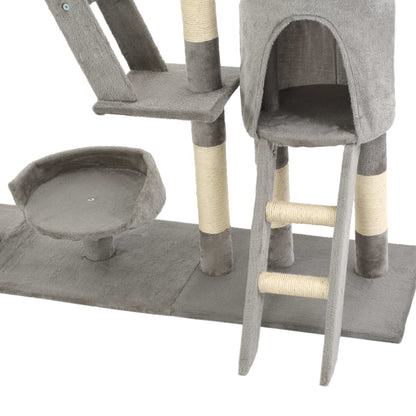 Kattmöbel Katträd med klöspelare i sisal 230-250 cm grå